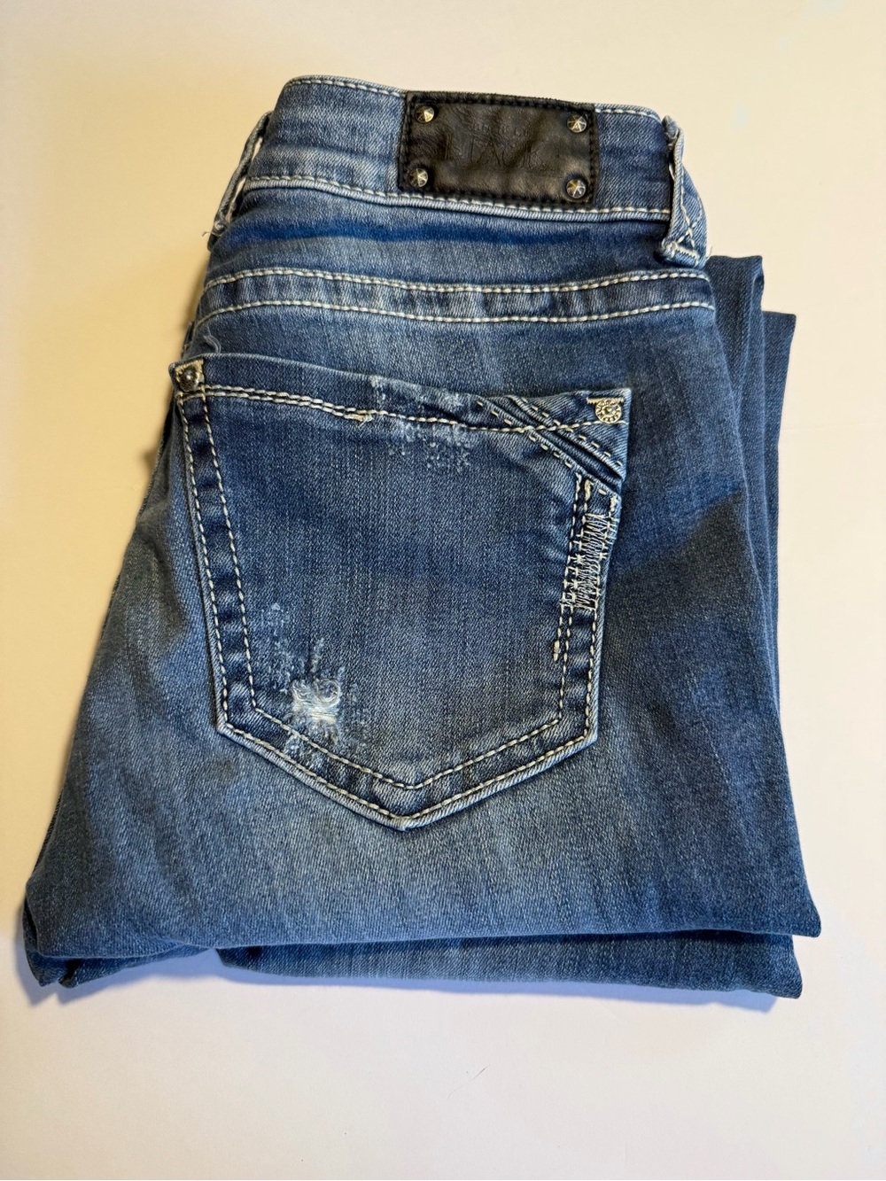 Buckle Black Women's Jeans Fit No. 53 Skinny Distressed Blue Denim Size 29x32 Mi